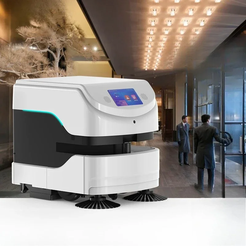 Fully automatic floor sweeping machine, commercial floor mopping robot, intelligent cleaning robot, hotel lobby workshop