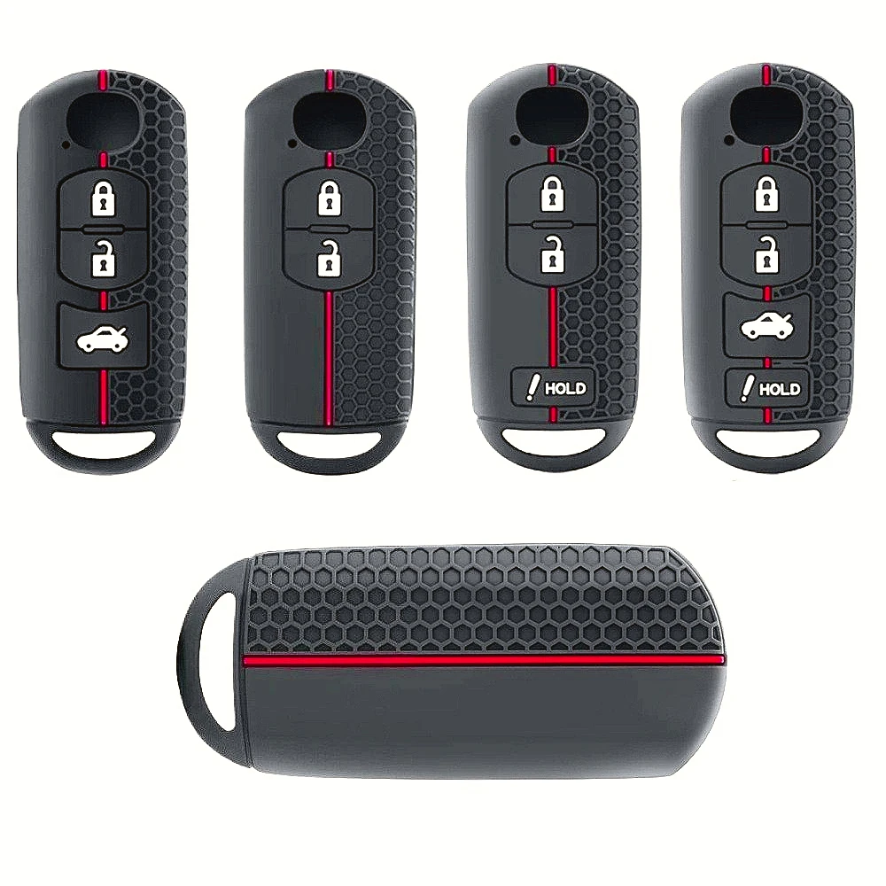 Silicone Remote Key Cover Case For MAZDA CX-5 CX-3 2 3 5 6 CX-7 CX-9 Demio Speed Miata MX5 Case 2 3 4 Button 2018 2019 2020 2021