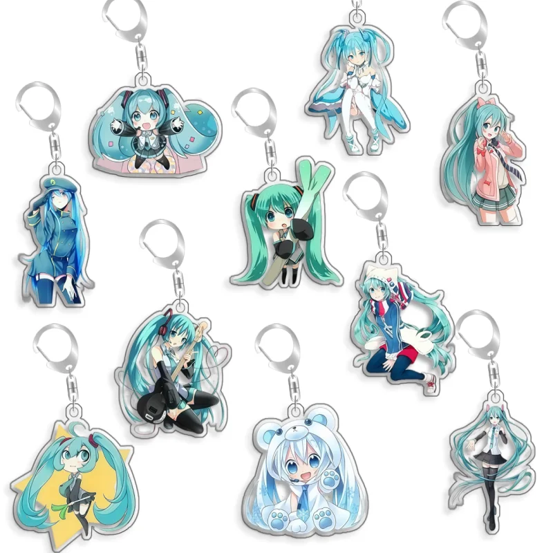 

For Hatsune Miku MEIKO Acrylic Selfmade Keychain Cute Backpack Pendant Key Chain Game Fans Gift Ornaments 5cm