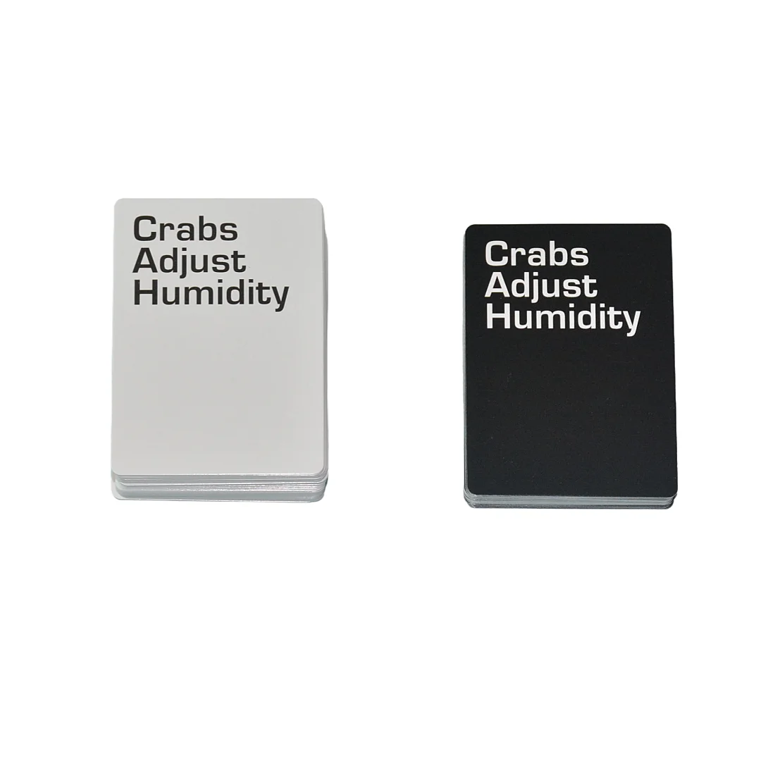 《Crabs Adjust Humidity》 English Version Card Game, Fun Trivia Game, Board Game, Interactive Tabletop Game, Contains 112 Cards, a Must-Have Gift for Parties, Suitable for Christmas, Halloween
