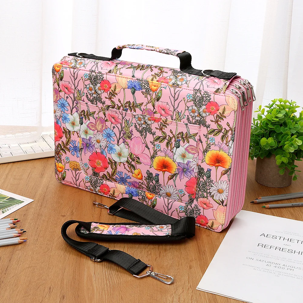 384 Holes flower color School Pencil Case Large Capacity Colored Pencil Bag Box Multifunction Pencilcase For Art Supplies Gift