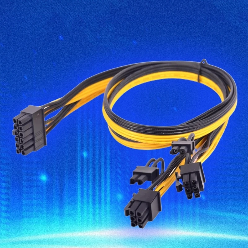 12Pin GPU Power Supply Adapter Cable 18AWG 12Pin to Two PCIE 8Pin 6+2pin Graphics Card Connector Modular Power Cord Dropship