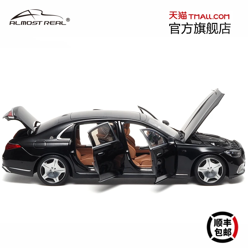 1:18 Fully open Mercedes-Maybach S-Class 2021 model,alloy static miniature car boom play model,adult advanced collection pieces.