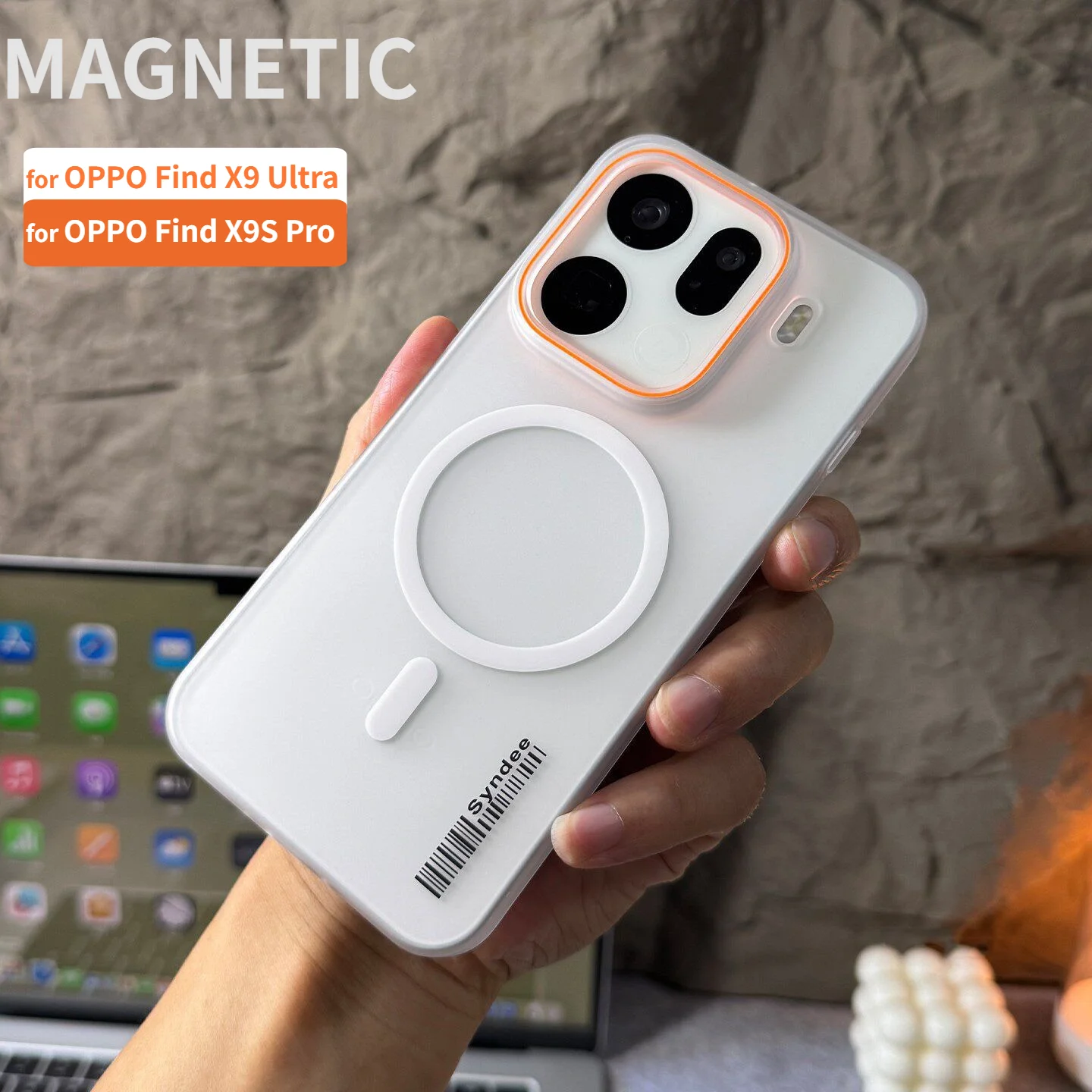 Fashion Ice Fog Barcode Pattern Magnetic Case for OPPO Find X9 Ultra X9S Pro X8S Plus for Magsafe Shockproof Slim Protect Cover