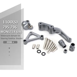 New Motorcycle Steering Dampers Stabilizer Bracket Mount Kit Support For Ducati Monster 696 Monster696 For Ducati 696
