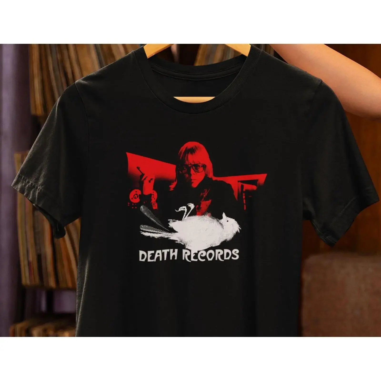 Death Records T Shirt Phantom of the Paradise Cult Film vintage Washed Slightly streetwear graphic homme Versatile Soft