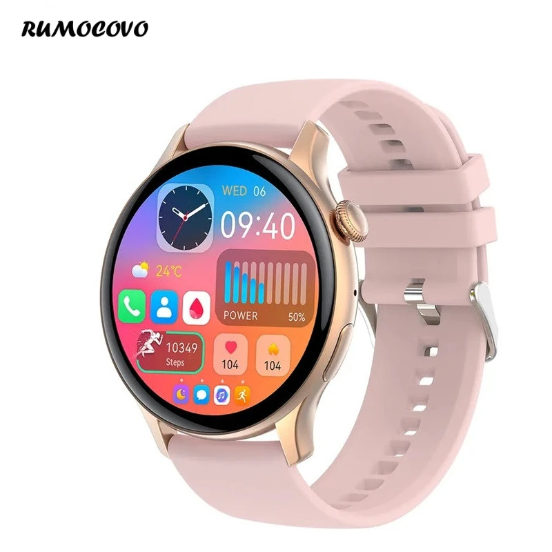 

RUMOCOVO® Smart Watch HK85 AMOLED 1.43" BT Call Health Monitoring Always on Display Men Women Tracking Fitness Sports Smartwatch