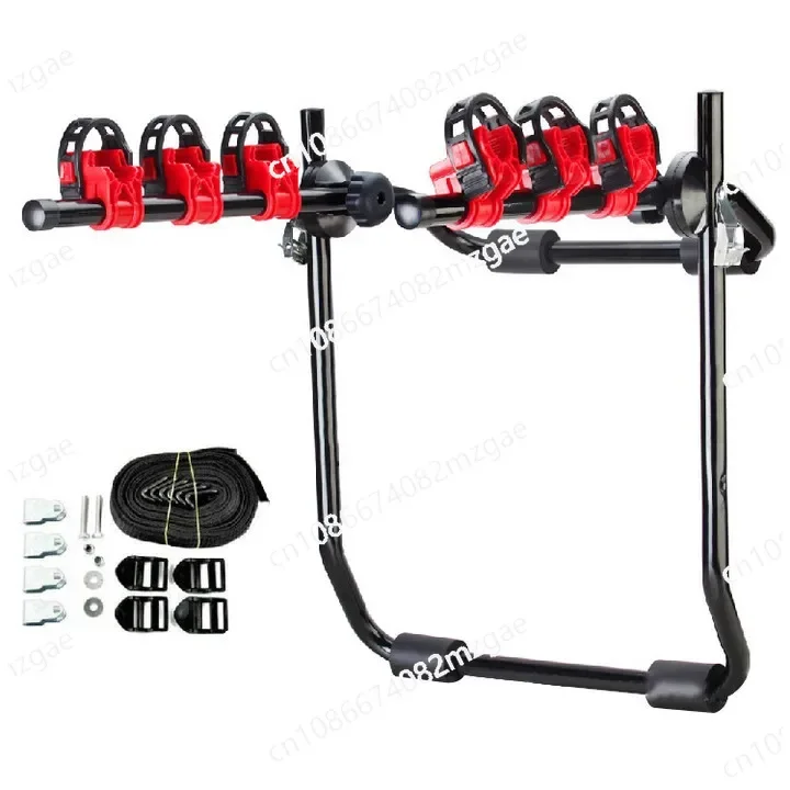 

3-Bicycle Sturdy Arm Trunk Mount Bike Carrier Rack Hatchback Rear Holder for AUTO SUV & Car /Roof Rack