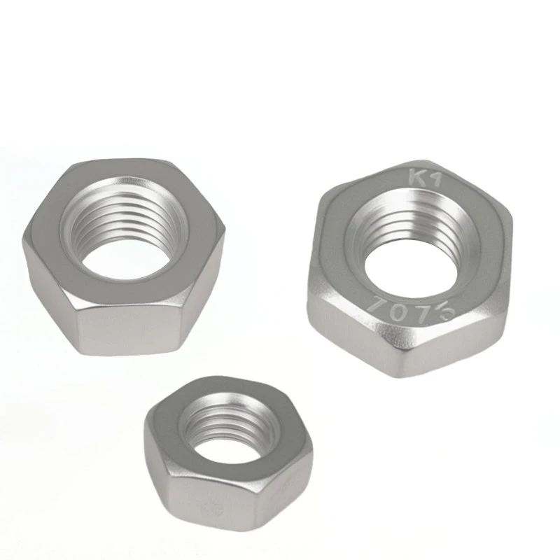 2/5/10/ 20/40/100pcs  M3  M4 M5 M6 M8 M10 M12 7075# Aluminum Hex Hexagon Nut DIN93