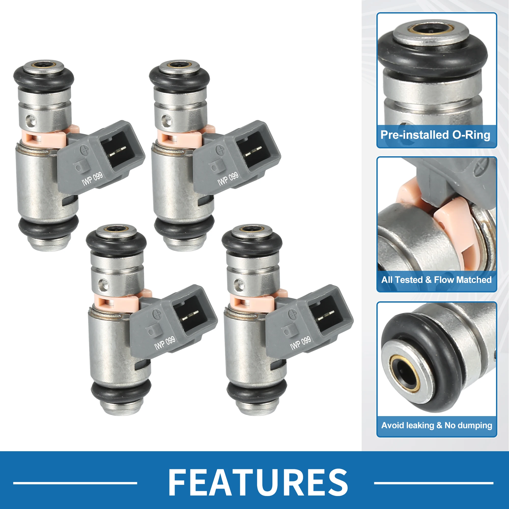 

UXCELL Fuel Injector No.8200025248 for RENAULT Twingo 2001-2007 1.0/1.2 Gray 4 Pcs