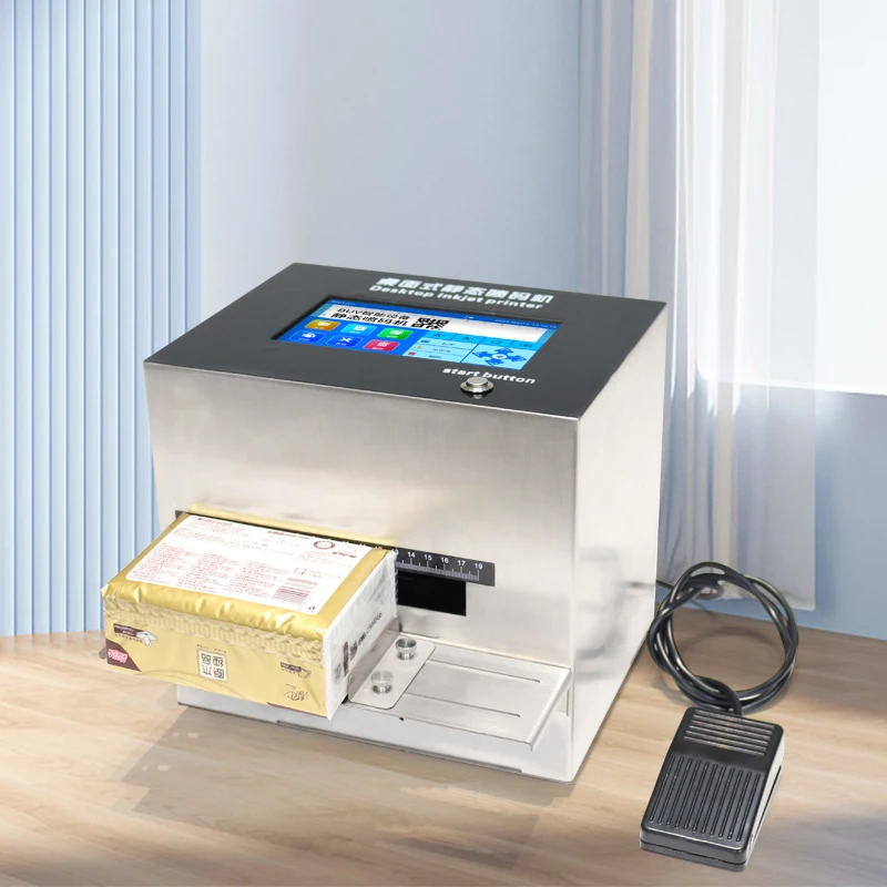 Máquina de codificação a jato de tinta PJT-I Impressora de lote de inteligência para data/tempo/código de barras/código QR/número de lote/etiqueta/imagem