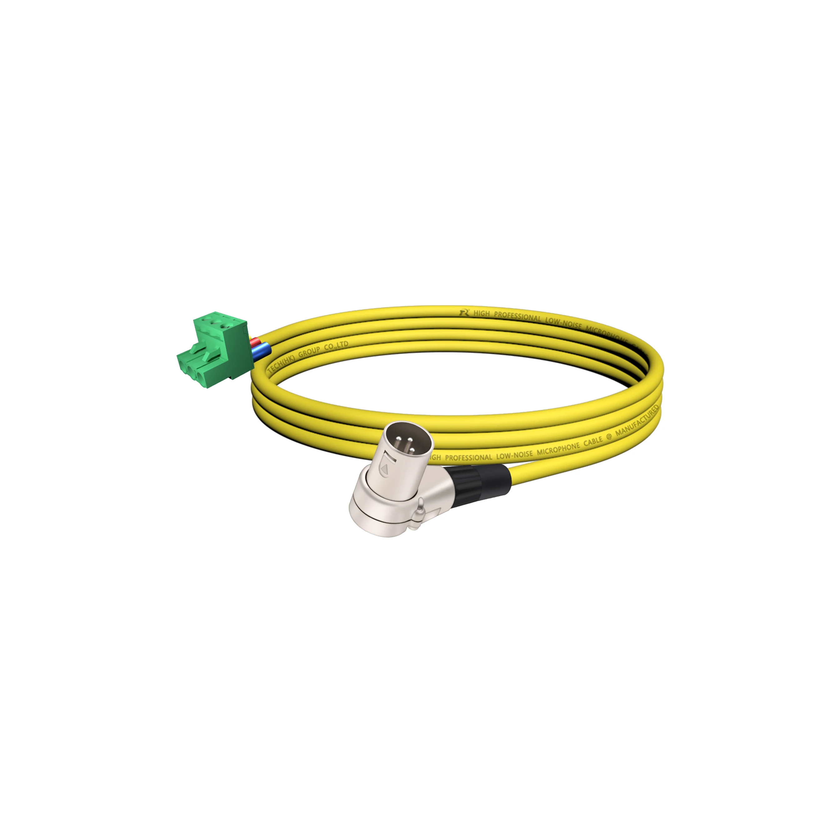 PHX3M/2EDG 5.08 3-polige Steckbare Schraubklemme ​ Rechtwinkliges Weißes Metall-3-P-XLR-M/F-Kabel, Audiokabel, Mehrfarbige Ummantelung – Detail 11