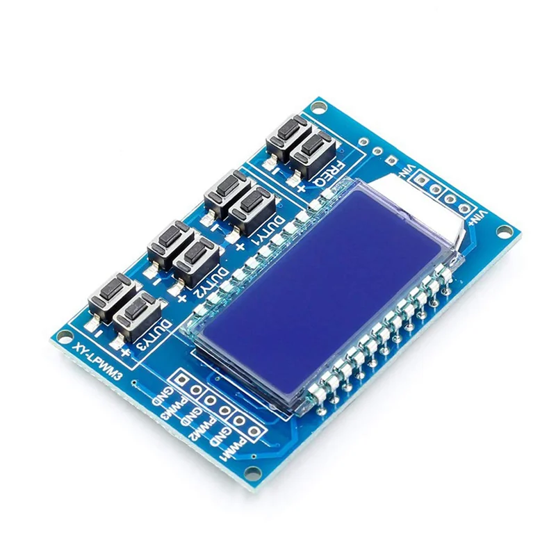 Tools 2Pcs 3 Channel PWM Pulse Generator Adjustable Frequency Square Wave Rectangular Wave Signal Generator Module