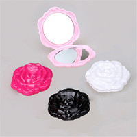 1pc Portable Mini Mirror Retro Rose Flower Small Pocket Makeup Mirror Double Sided Hand Mirrors Compact Cosmetic Beauty Tool