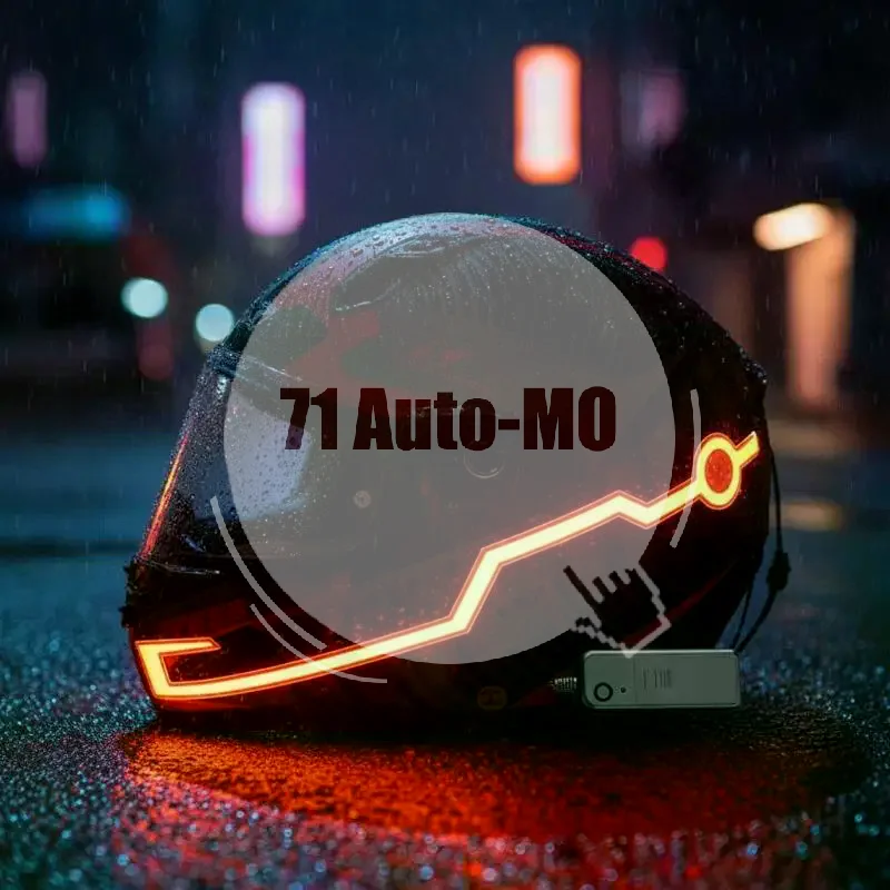 LED Motorcycle Helmet Accessory Light 1 Set Self-Adhesive Reflective Luminous for Night Riding Warning