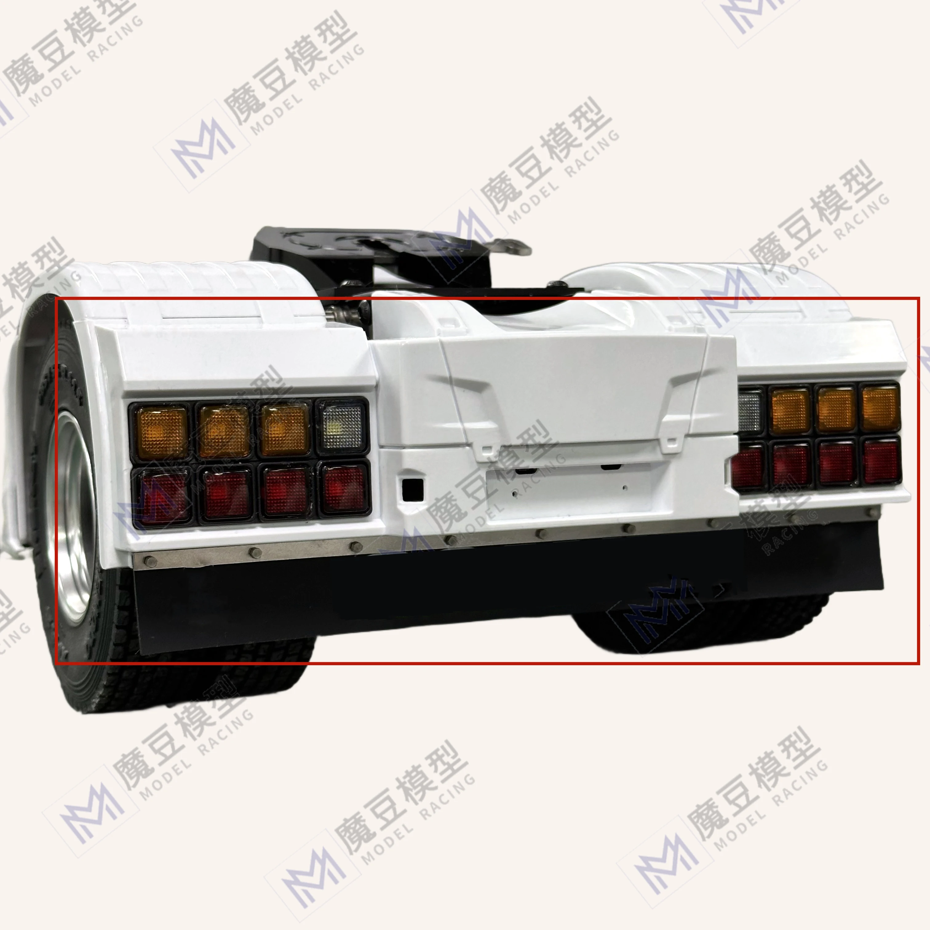 KIT de parachoques trasero de lámpara de luz trasera de simulación LED para camión Tamiya RC 1/14, remolque, volquete, coche Scania 770S, camión europeo, piezas de juguete Diy