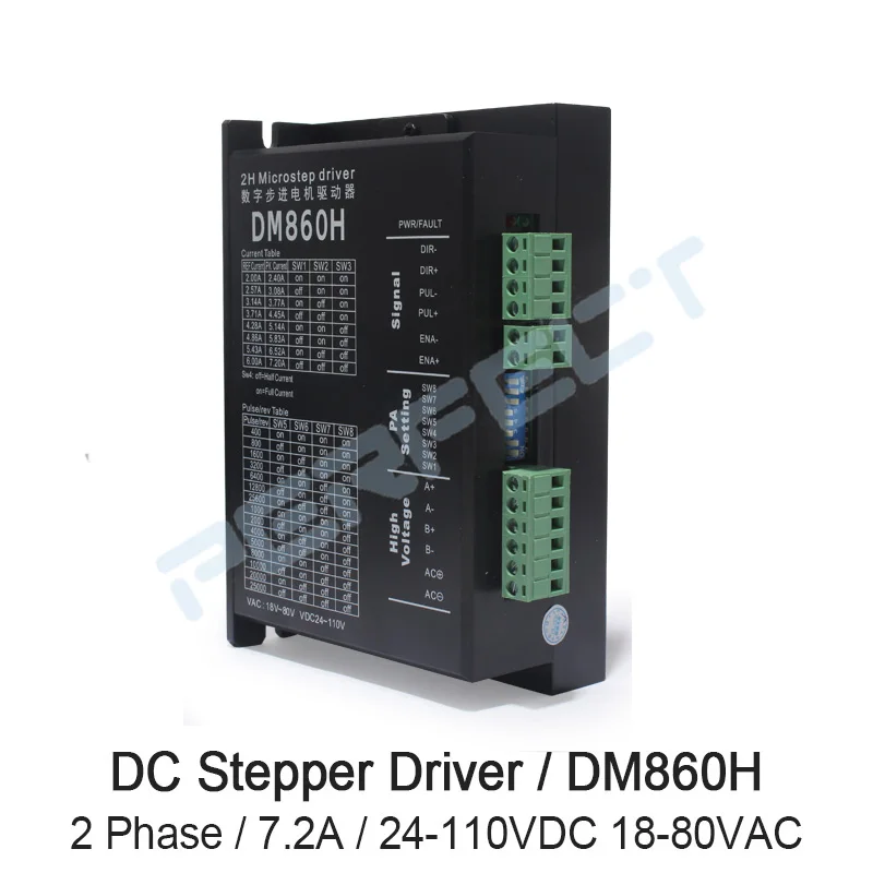 DM860H محرك متدرج سائق مايكرو تيار مستمر فرش السيارات قذيفة لآلة الحفر باستخدام الحاسب الآلي Nema23 34 المعدات الكهربائية بالجملة