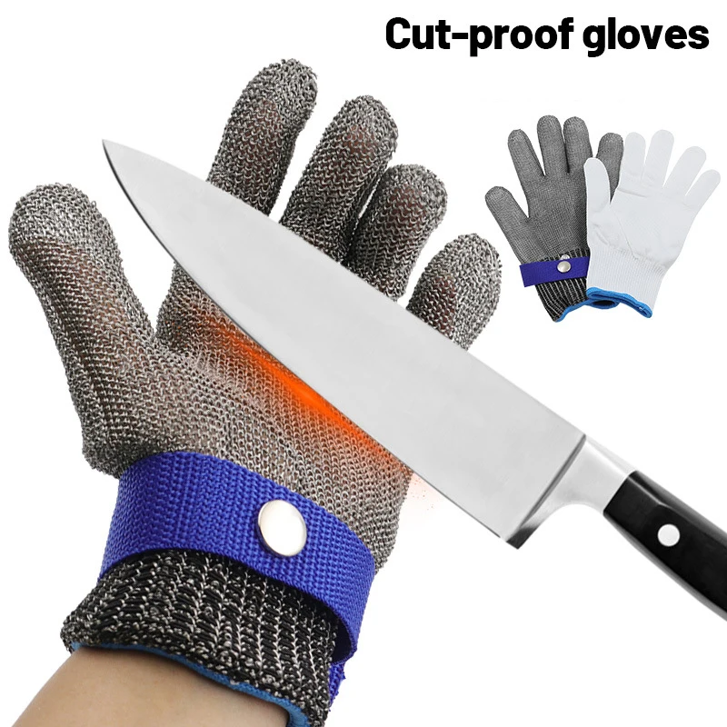 Cut Resistant Glove Stainless Steel Glove Cut Resistant Metal Mesh Chainmail Glove for Meat Cutting Chainsaw Work