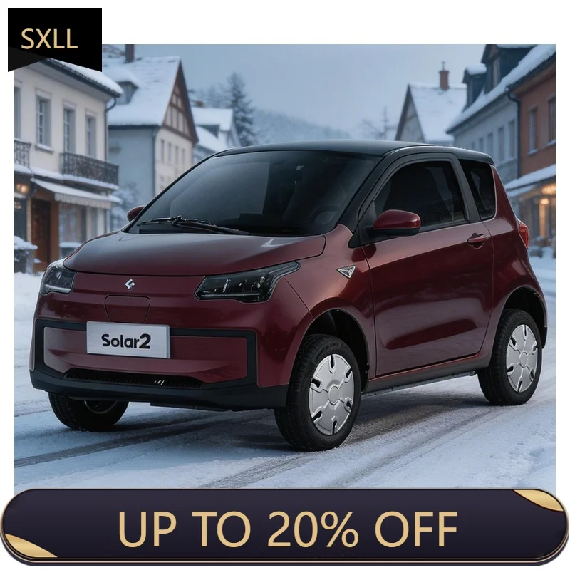SXLL L7e Solar EV Mini Electric Car 2 Seater Micro Vehicle with Full Roof Curved Solar Glass and Weak Light Charging Technology