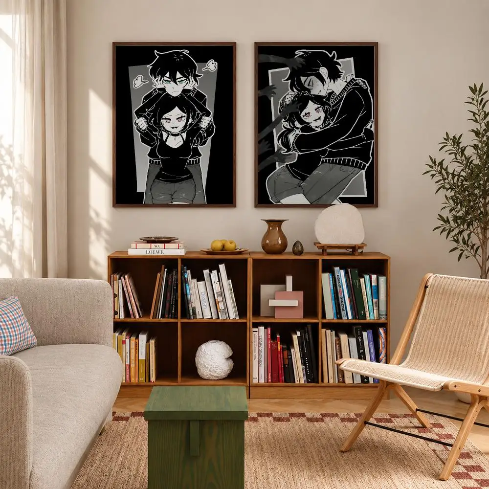 Dark Psychological Horror Game The Coffin of Andy and Leyley Poster Self‑Adhesive Waterproof Poster Sticker Wall Art Home Decor