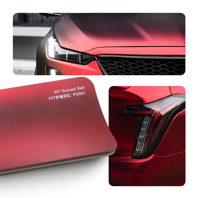 Premium Car Wraps Vinyl Wrap PET- Cherry Red Car Wrap Paper Paint Protect Film Color Change Film Color Vinyl