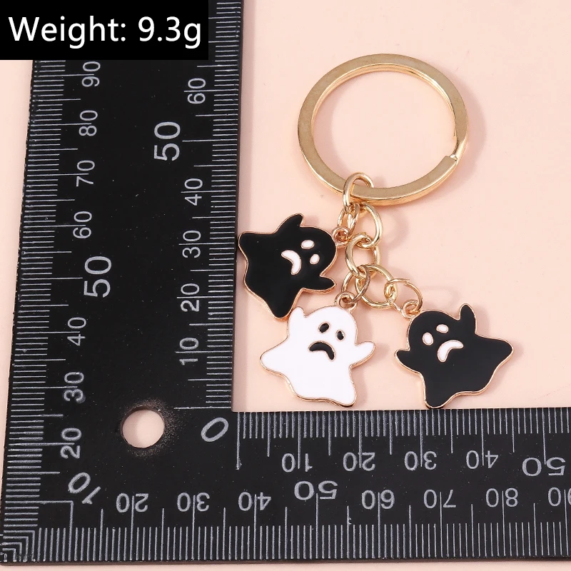 Aihua Goldfarbener modischer Halloween-Schlüsselanhänger, Emaille, gruselige Geister, Spinne, Mumie, Kürbis, Schlüsselanhänger, Schlüsselanhänger für Frauen, Halloween-Nacht – Detail 15