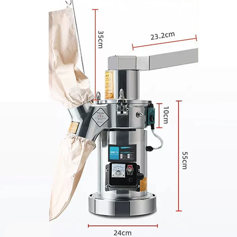 Automatic Electric Chinese Herbal Grinder, 220V Spice Grinder, Grain Grinder, Powder Mill for Dried Herbs and Ingredients