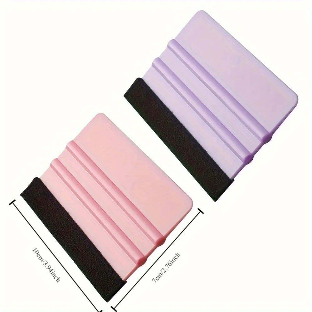 Spatole ergonomiche in feltro da 3 pezzi per la lavorazione del vinile - Strumenti di applicazione viola e verde acqua, durevoli e senza striscia