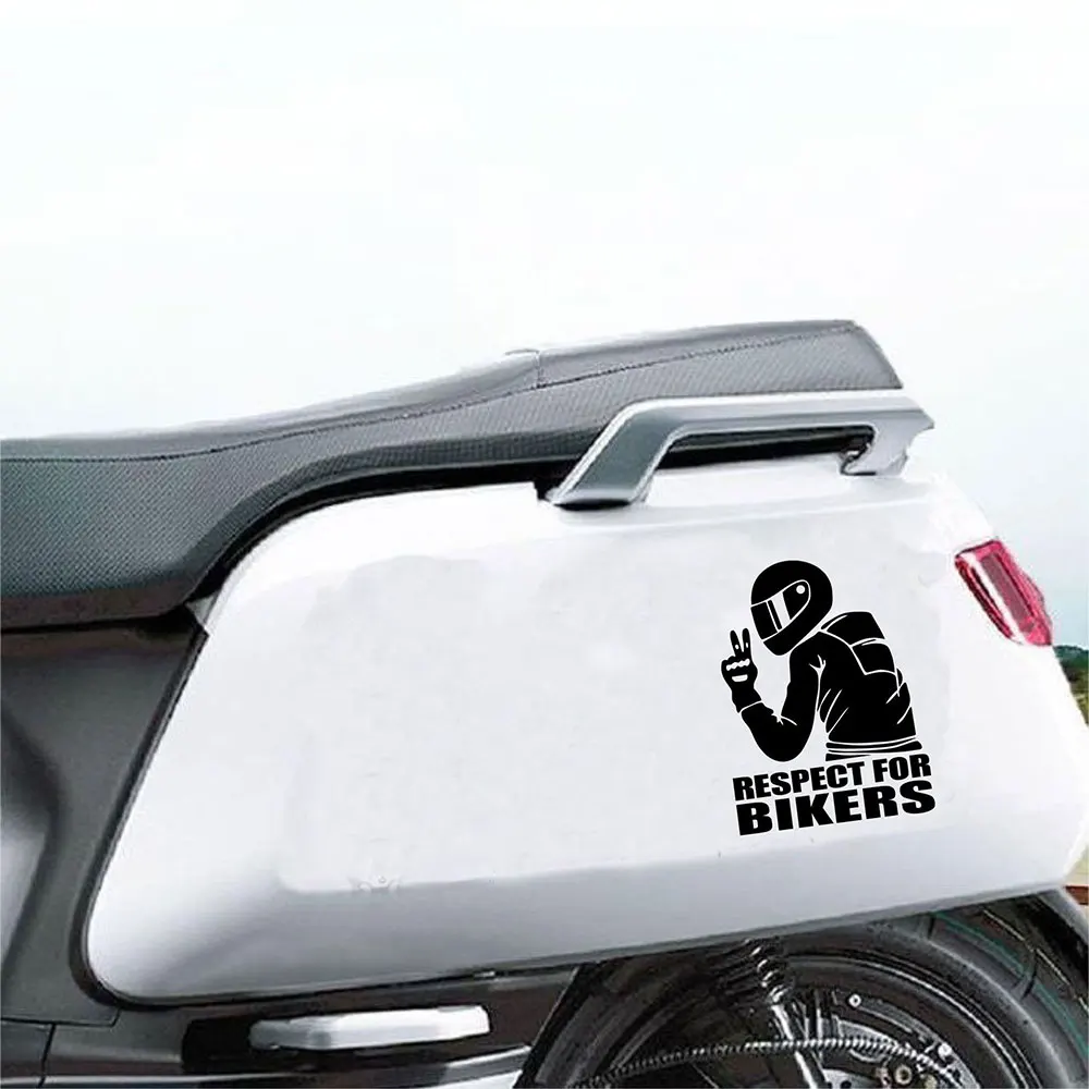 Respect For Bikers 3D Motorcycle Vinyl Sticker Decorative Reflective Car Interior Rear Windshield Auto Window Body Racing Decals image 5