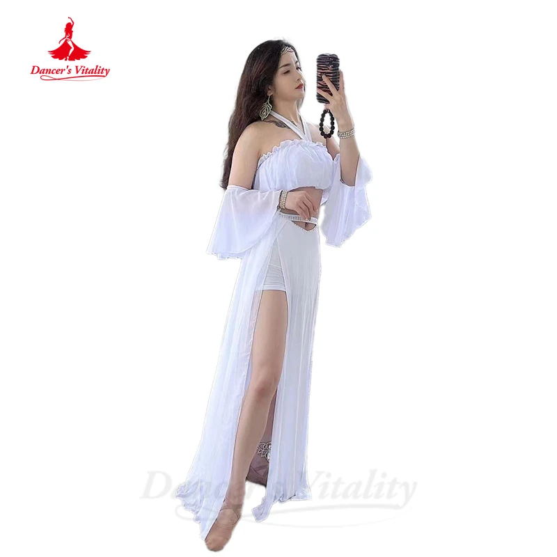 Belly Dance Costume Customsized for Women Vest Top+sleeves+long Skirt 3pcs Female Oriental Belly Dancing Stage Wear Outfit