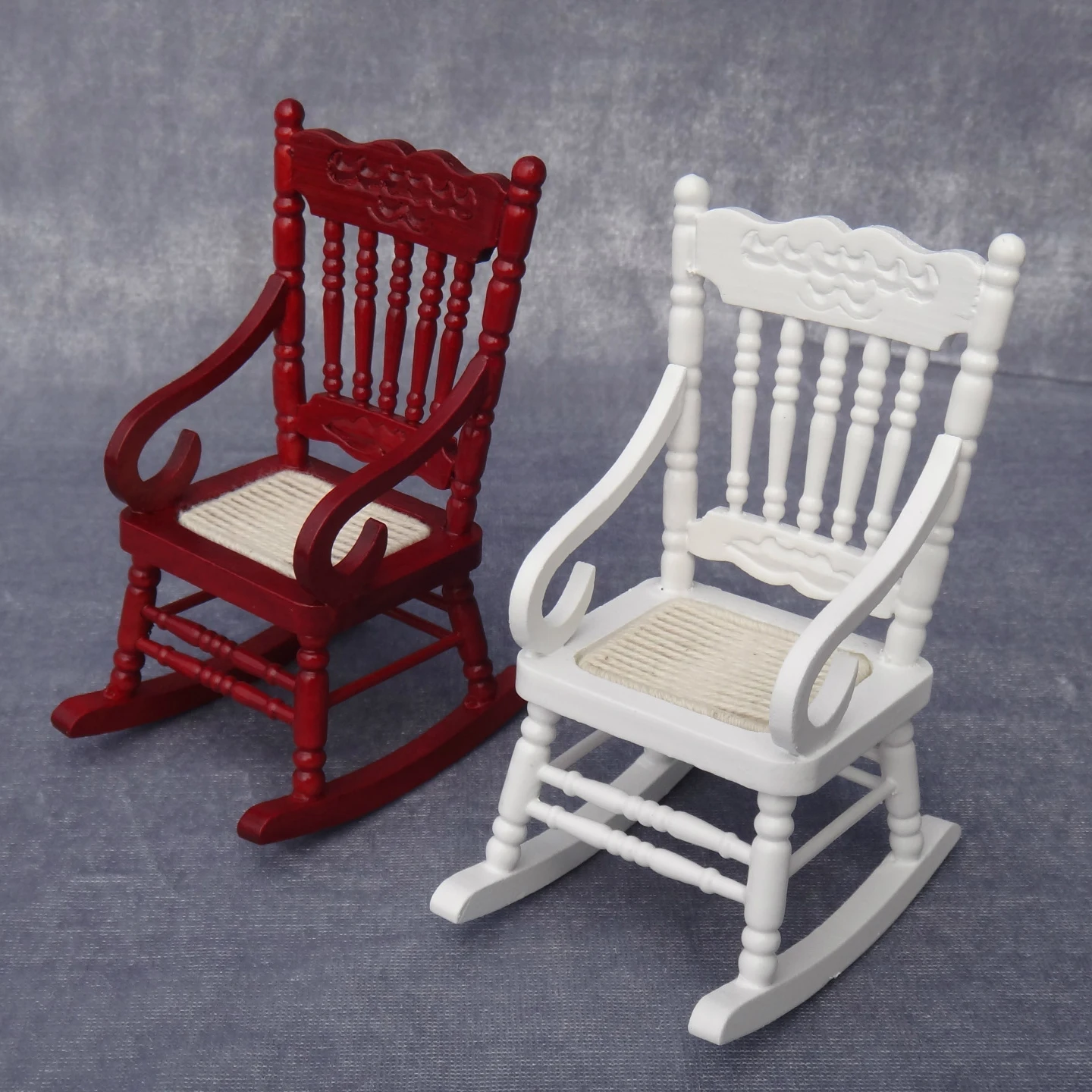 Rocking Chair Model for Children, Dollhouse Furniture, Desktop Ornaments, Ob11 Micromodel, Gift Model Display, 1:12