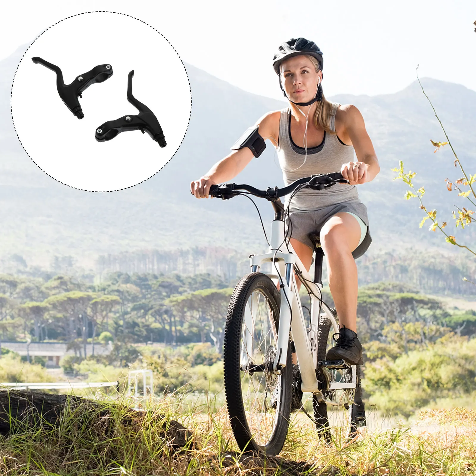 

Aluminum Alloy Brake Handle For Child Bicycles Black Handlebar Bike Brake Lever Durable Repair Replacement Parts