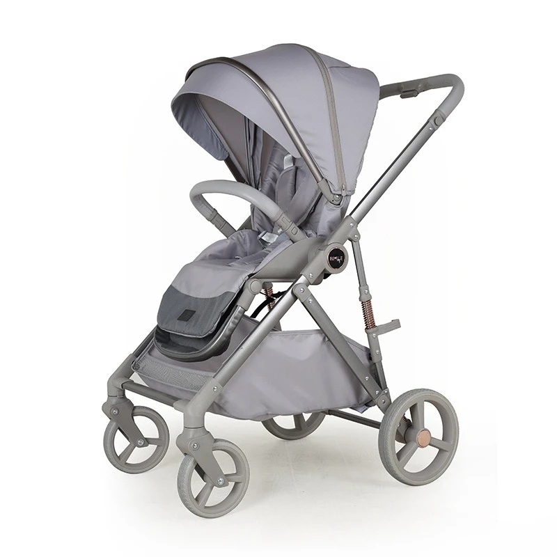 Cochecito de bebé ligero 2 en 1 con función sentada y tumbada Cochecito de bebé recién nacido que absorbe los golpes Cesta para dormir bidireccional