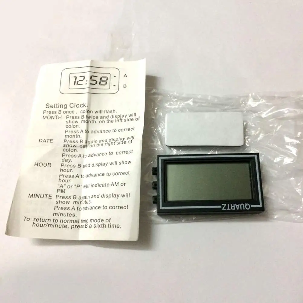 

Digital Lcd With Calendar Back Kickstand High Definition For Car Vent Mount Dash Clock Car Dashboard Time Display Alarm