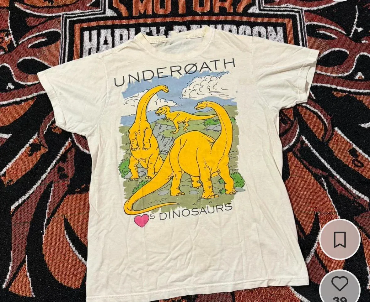 

Новая популярная белая футболка Underoath Band из хлопка в полный размер ZH306