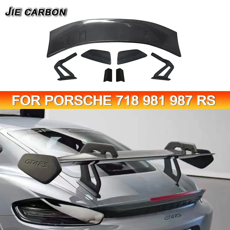 Carbon fiber high-quality spoiler for Porsche 718 GT4 RS modelsTrunk Lip SpoilerTrunk Lip SpoilerTailgate Upgrade Body Kit