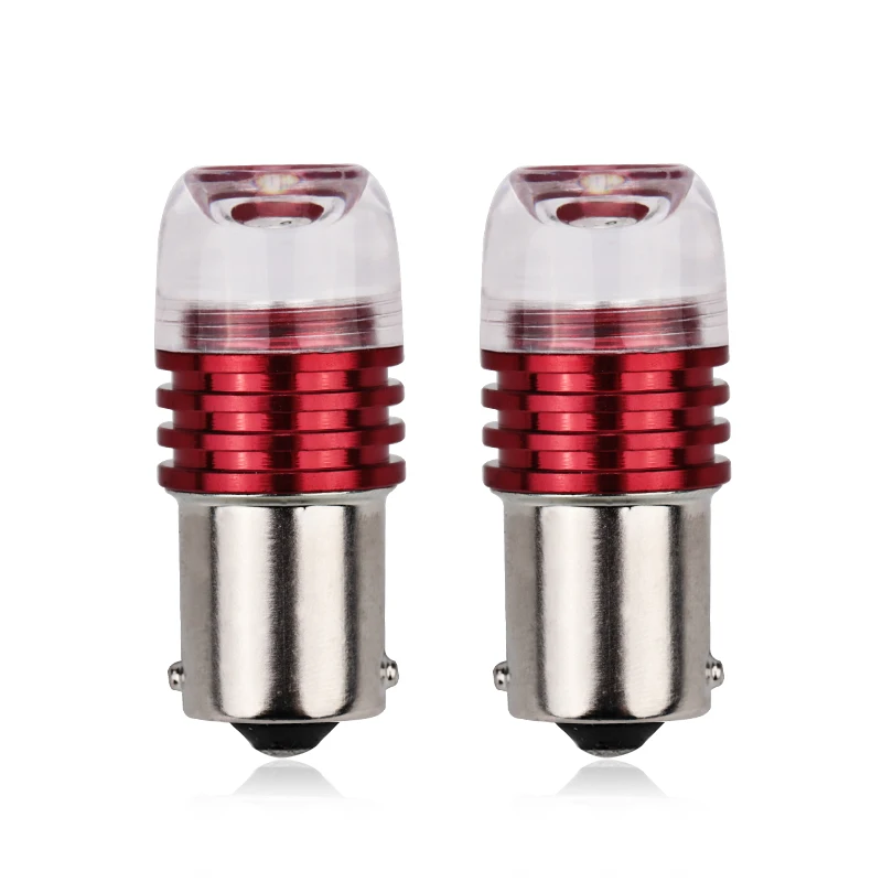 Motorcycle Flash LED Turn Signal 1156 Concave Lens White/Red/bule Turn Signal Tail Flashing Lights LED Rear Taillight