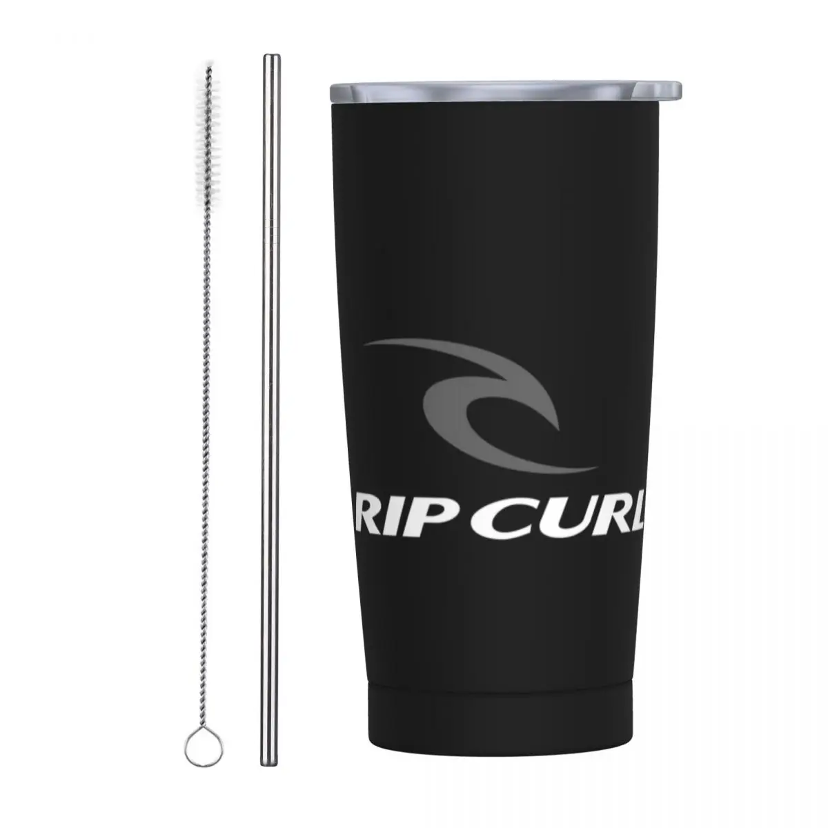 Rip Curl Logo Stainless Steel Tumbler Vacuum Insulated Mug Thermal Cold Cups Straws With Lid 20oz