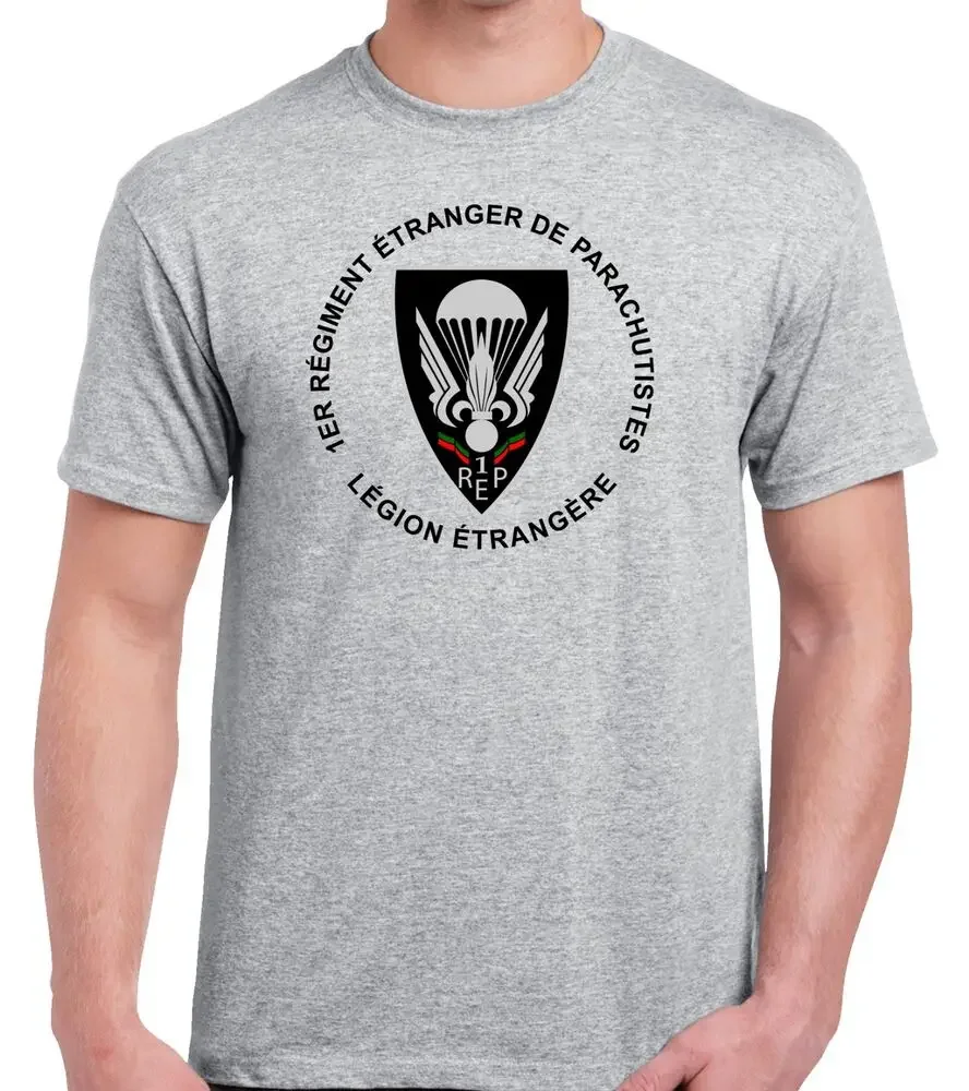 French Foreign Legion Airborne 1ER Parachute Regiment T-Shirt 100% Cotton O-Neck Short Sleeve Casual Mens T-shirt Size S-3XL