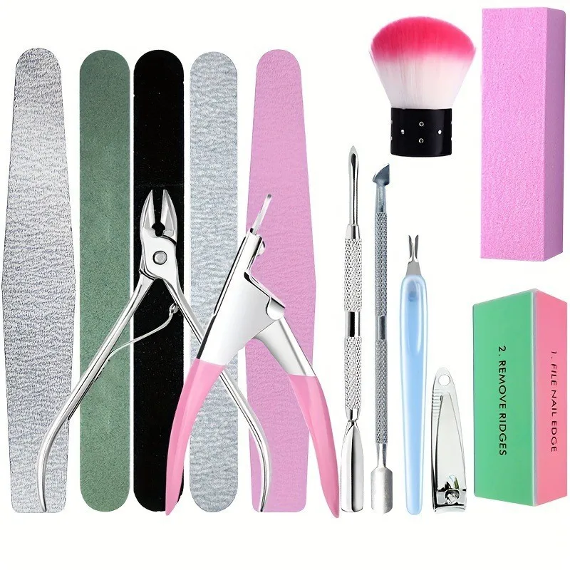 Manicure Tools for Beginners, Manicure Set, Dead Skin Shears, Rubbing Strips, Polishing Strips, Hand and Foot Care