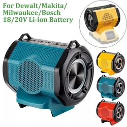 Bluetooth Speaker For Milwaukee/Makita/Dewalt/Bosch 18V 20V Battery With USB Type-C Port Charge Player Loudspeaker Amplifier