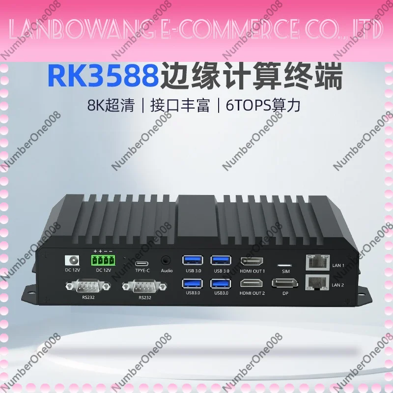 RK3588 Edge Computing Box Android Industrial PC Gateway AI Computer Mini PC 8K H266 VPU for AIOT Robotics