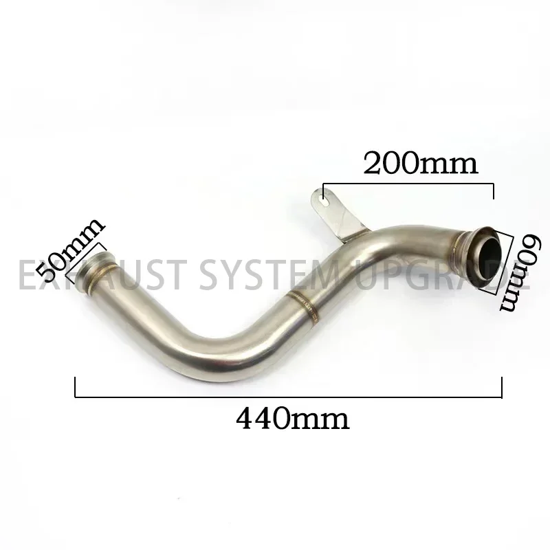 

Motorcycle Exhaust Connector Tube Mid Middle Link Pipe Slip on Exhaust System 2017 2018 2019 2021 For KTM 125 250 390 DUKE RC390