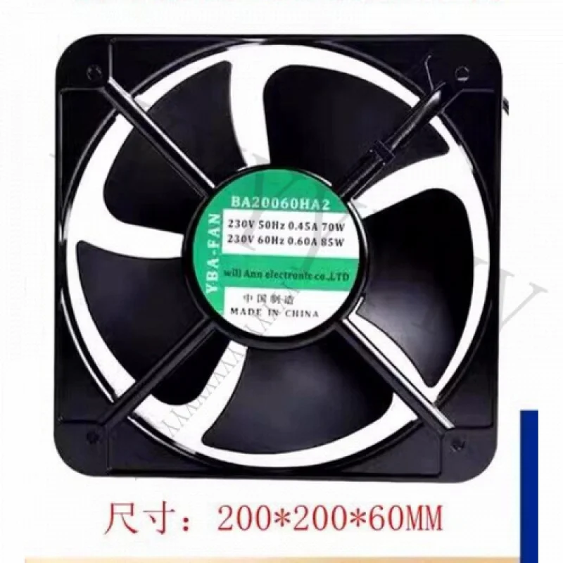 

Y+YBA-FAN BA20060HA2 20060 230V 20CM Ball Bearing Cooling Fan