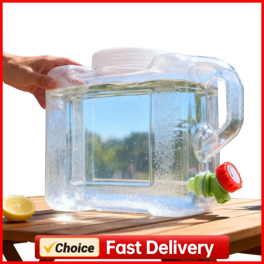 5L Emergency Water Storage Tank Lightweight Water Canister with Faucet with Handle for Camping Picnic
