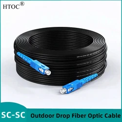 FTTH SC To SC Outdoor Drop Fiber Optic Cable Single Mode Single Fiber Fiber Optic Patch Cord Cable