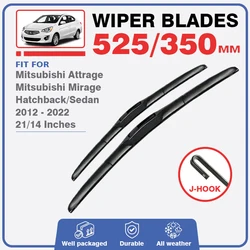 For Dodge Mitsubishi Attrage Mirage G4 Hatch 2012 - 2022 Front Wiper Blades Windscreen Windshield Window 21