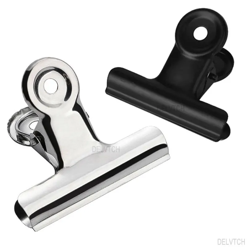 3/5Pcs Large Size Stainless Steel Clips Metal Spring Grip Clips Ticket Paper Clamps Office File Document Binder Clip Stationery