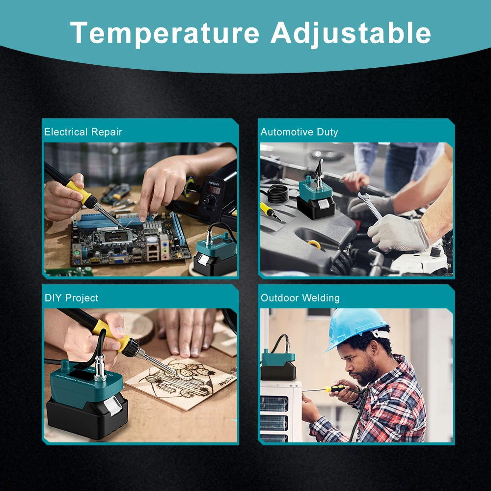 Herramienta de estación de soldadura de hierro inalámbrico para batería Makita18V LXT, Kit de soldador eléctrico portátil de 60W para BL1850 BL1860 BL1830