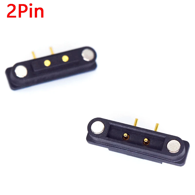 1 Pair 2A Waterproof Magnet Spring Loaded Pogo Pin Connector 2/3/4/5 Pin Through Holes PCB Mount Male Female DC Max Power Charge